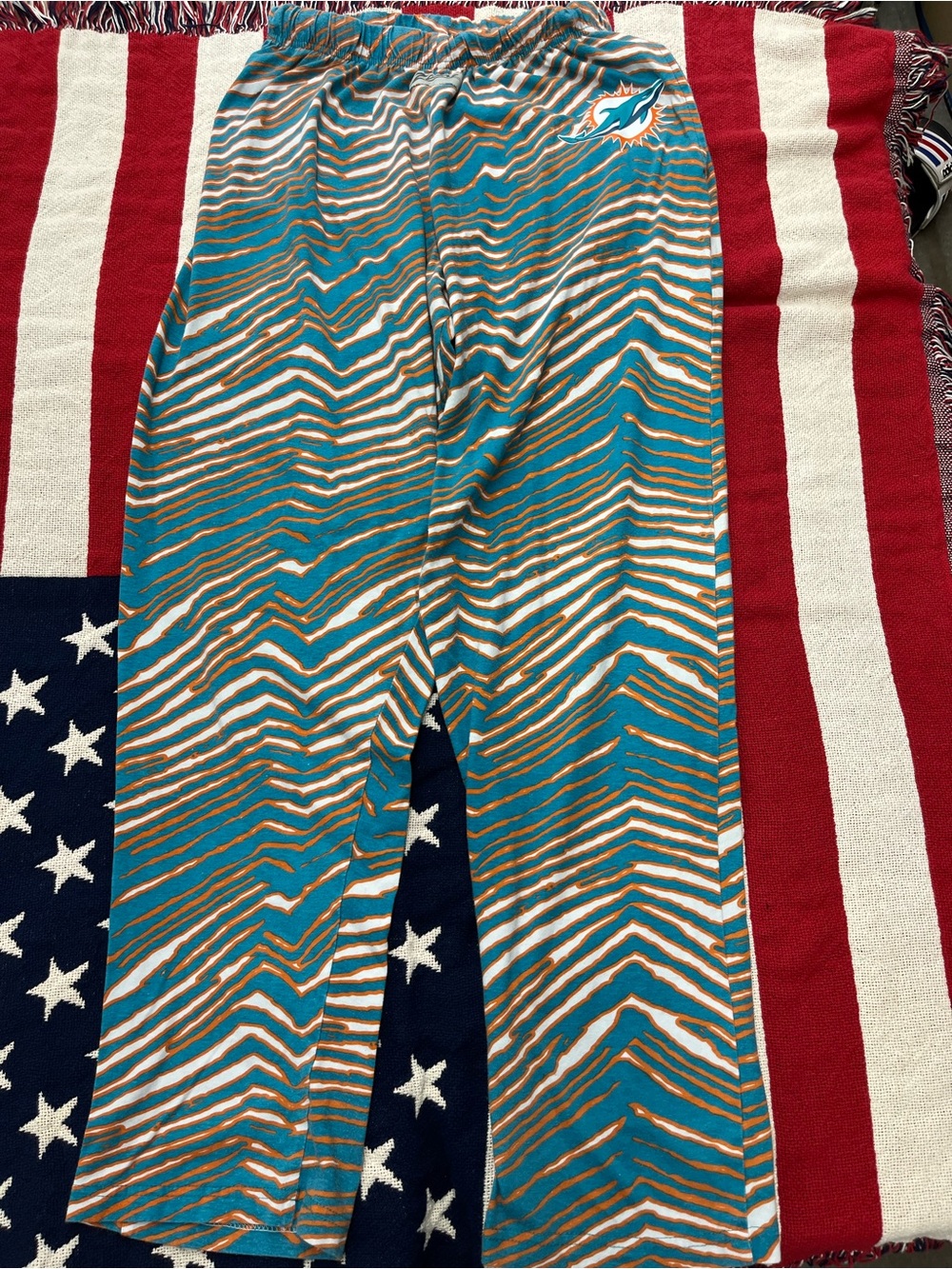 Zubaz NFL Miami Dolphins Teal Stripe Lounge Pants Men’s Size Large